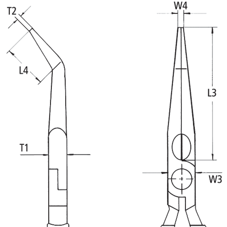 KNIPEX 2625200 Polguľaté bočné cvikacie kliešte (Kliešte v tvare bocianieho zobáka) s multi-komponentnými úchopmi pochrómované 200 mm 4